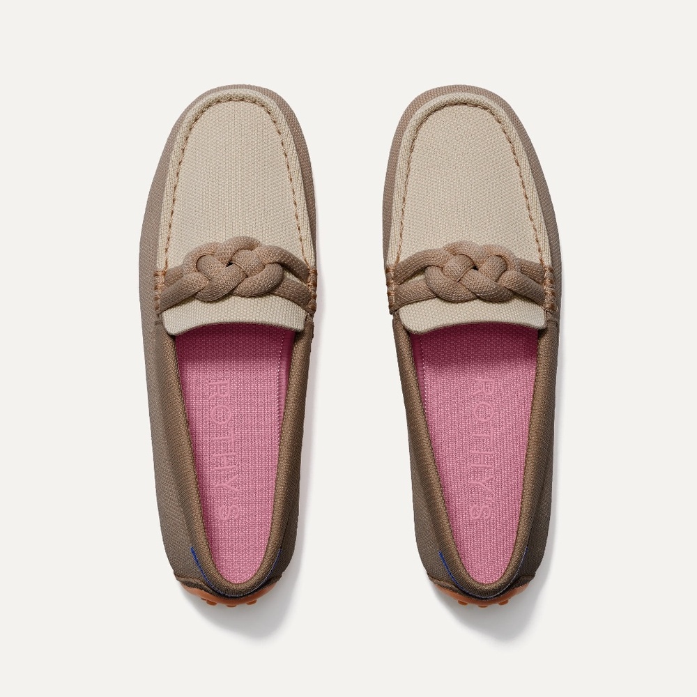 Rothy's The Braid Driver - Latte Foam Size 10